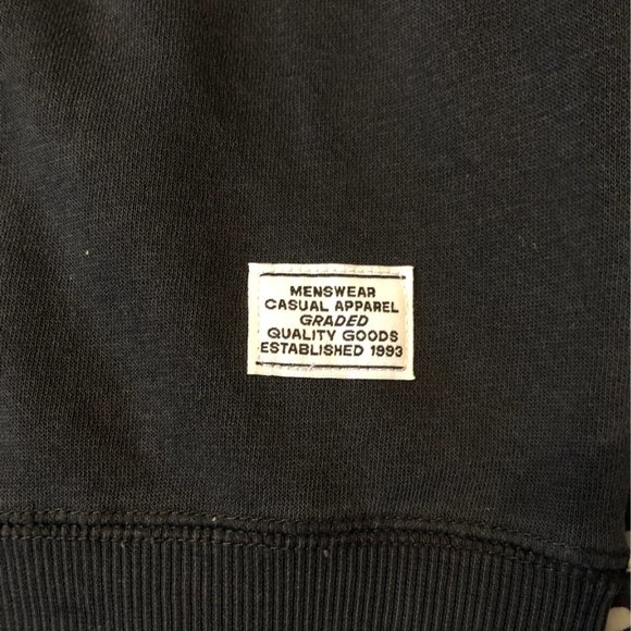 New With Tags Overdyed Black Crewneck Sweatshirt - Picture 4 of 4